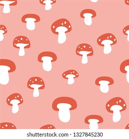 sweet and vute Mushroom pattern  for fashion, wallpaper, wrapping paper, stationery, bedding, kids motifs, fabrics, home textiles, 