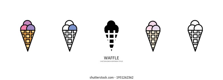 sweet WAFFLE vector type icon