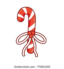 sweet walking stick with ribbon bow design