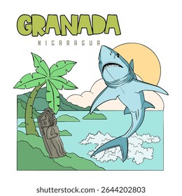 Tubarão-Água-Doce, do Grande Lago da Nicarágua, na América Central.