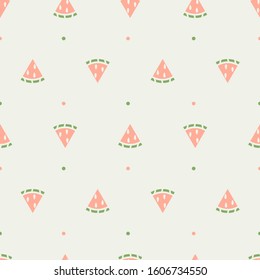 Sweet Watermelon Cute Vector Seamless Pattern