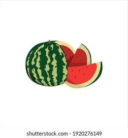 sweet watermelon fruit vector digital design graphic 2d hd illustration