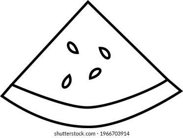 Melancia doce, ilustração ícone, vetor sobre fundo branco