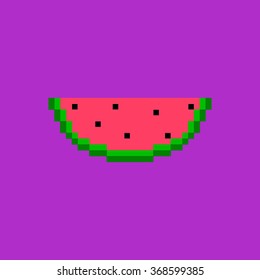 Sweet watermelon. Pixel fruit.