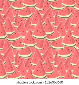 Sweet Watermelon Slice Fruit Seamless Pattern