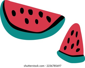 diseño vectorial de la sandía dulce, ilustración de la fruta.