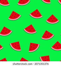 Sweet watermelon vector seamless pattern. summer print