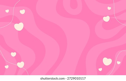 Fondo ondulado dulce con forma de corazón rojo en el concepto de amor por el elemento, Fondo de pantalla, Anuncio, tarjeta, momentos dulces y románticos