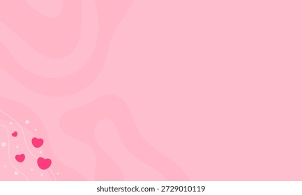 Sweet wavy background with red heart shape in the concept of love for element, wallpaper, banner, card,  sweet and romantic moments
