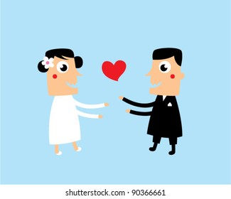 sweet wedding couple