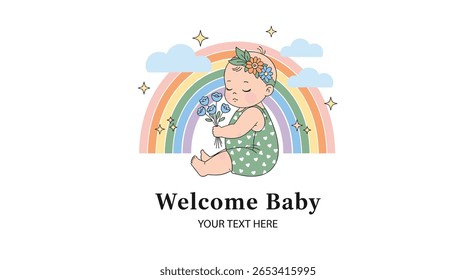 Uma doce recepção ao nosso precioso bebê novo e pacote de alegria