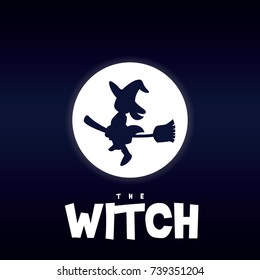 Sweet witch vector illustration logo design