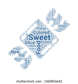 sweet word cloud. tag cloud about sweet.