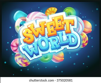Sweet world game user interface GUI window candy shooter