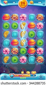 Sweet world mobile game user interface GUI playing field