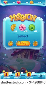 Sweet World Mobile Game User Interface GUI Mission Collect