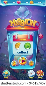 Sweet world mobile game user interface GUI mission collect window