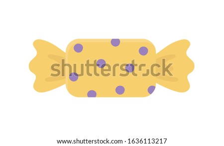 sweet wrapped candy confectionery icon on white background vector illustration