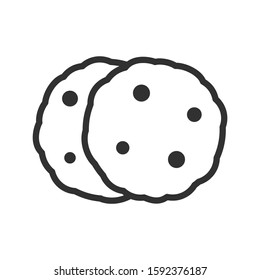 sweet,cookies, linear icon. Editable stroke