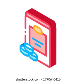 Sweetener Bottle Icon Vector. Isometric Sweetener Bottle sign. color isolated symbol illustration