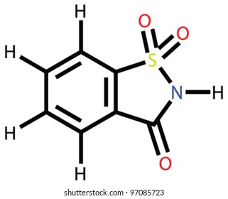 Sweetener saccharin structural formula