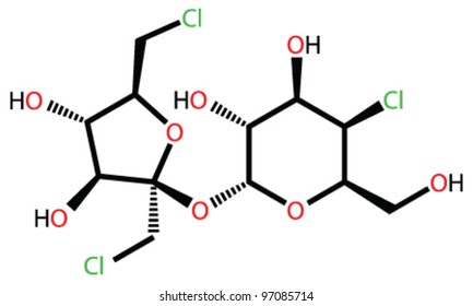 Sweetener sucralose structural formula