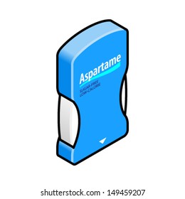 Sweetener tablet dispenser of aspartame.