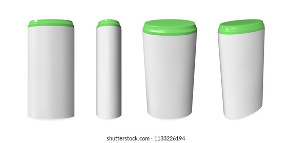 Sweetener tablet dispenser mockup. Realistic vector template.