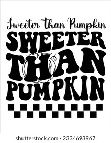 Diseño de camisetas SVG más dulce que la calabaza