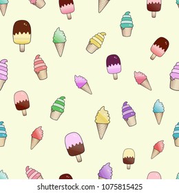 Sweetes icecream summer dessert Pattern 