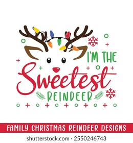 The sweetest Christmas Reindeer design, The Christmas Reindeer Family design