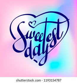 Sweetest day text logo. Simple illustration of sweetest day text vector logo for web design