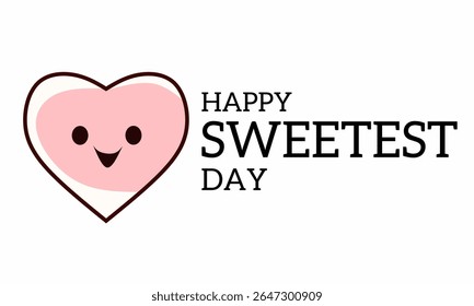 sweetest happy day greeting card. perfect for expressing affection. suitable for digital cards, social media and holiday gifts.