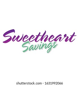 Sweetheart Valentine's Day Savings Headline Event Text