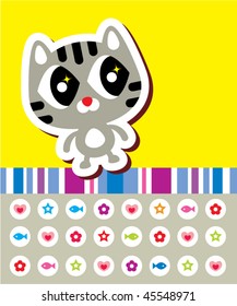sweetie kitten greeting card