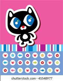 sweetie kitten greeting card