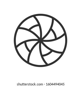 sweet,Lollipop, linear icon. Editable stroke