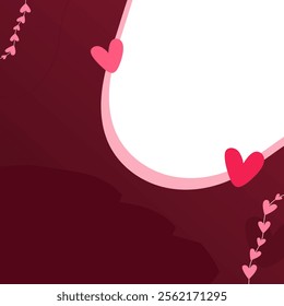 SweetLove background with red heart shape on the white background in the concept of love for element, wallpaper, banner, card,  sweet and romantic moments