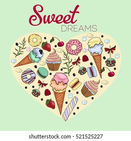 sweets and bakery heart