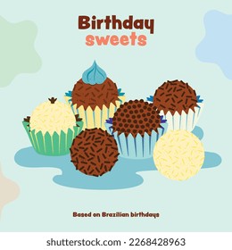 Sweets from Brazilian birthday parties brigadeiro and beijinho