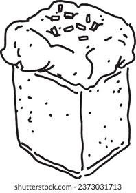 Sweets, cakes, and candies to celebrate festivals on special days, depicted in a doodle-style design with a transparent background.
