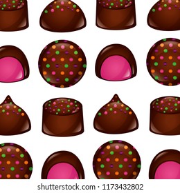 sweets cakes of chocolate pattern