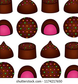 sweets cakes of chocolate pattern