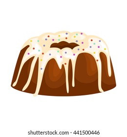 Sweets cakes with different stuffing, chocolate dessert vector illustration set