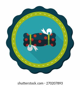 Sweets and candies flat icon with long shadow,eps10
