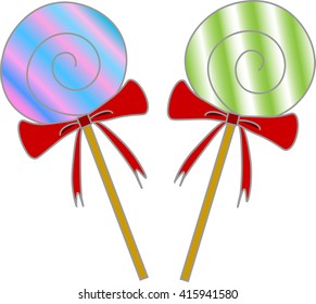 Sweets and candies icons set