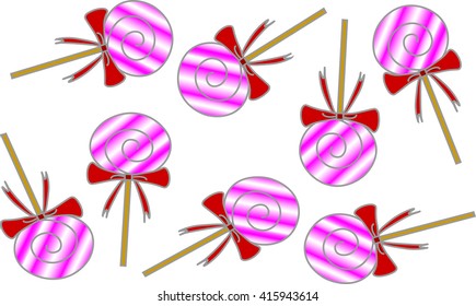 Sweets and candies icons set