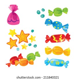 Sweets and candies set 