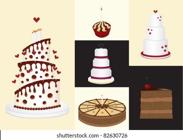 Sweets and candies - vector illustration