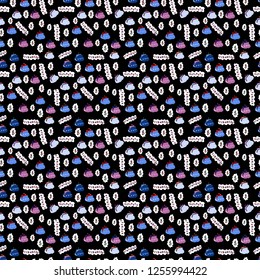 Sweets and candles, line drawings. Candy store. Vector illustration. Seamless.